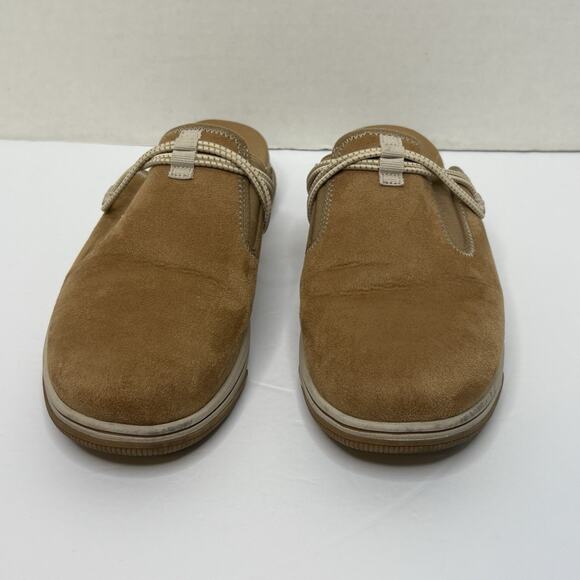 Clarks Cloudstepper Breeze Port Clog Women's Sz 11 Beige Tan Mule Comfort Casual - Picture 4 of 7